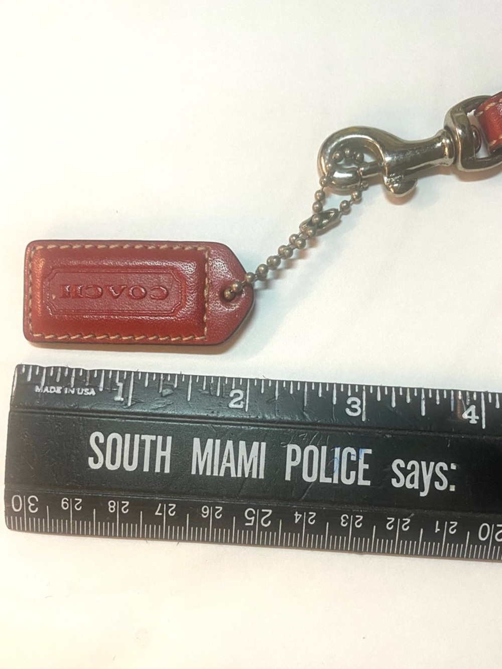 COACH Replacement Purse Wallet STRAP with TAG - red - Picture 3 of 8